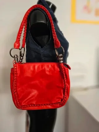 Borsa Sisley rossa in pelle