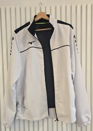 Mizuno tuta uomo L completa bianco/blu poco usata
