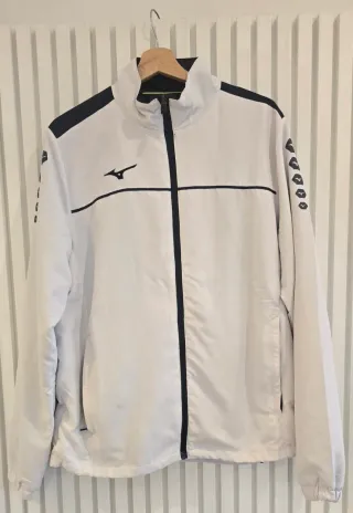 Mizuno tuta uomo L completa bianco/blu poco usata