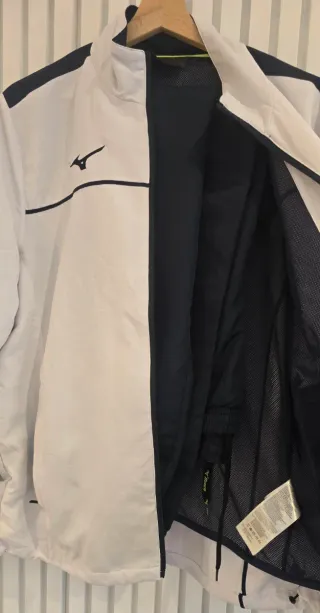 Mizuno tuta uomo L completa bianco/blu poco usata
