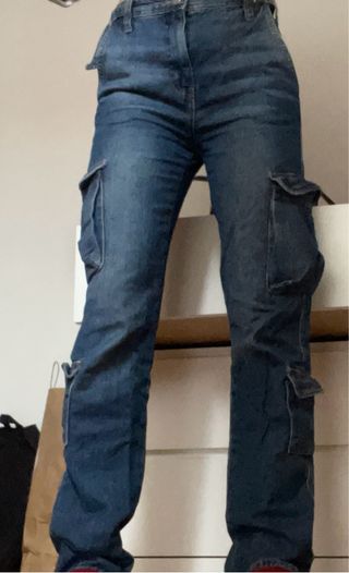 Zara Pantalones Vaqueros Cargo