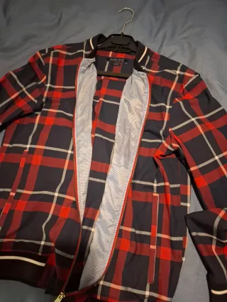 Chaqueta Bomber Zara Cuadros Talla M