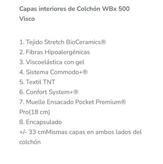 Colchón Flex WBX 500 Visco