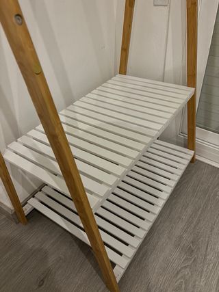 Burra de ropa de madera y bambú