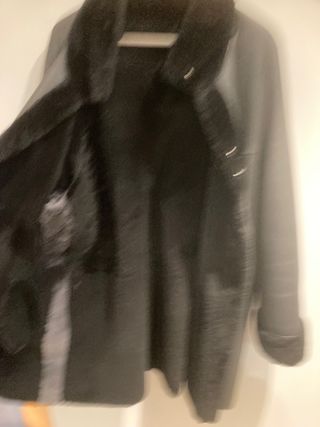 Abrigo Negro Piel Talla 48/50