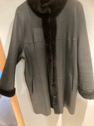 Abrigo Negro Piel Talla 48/50