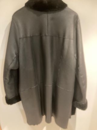 Abrigo Negro Piel Talla 48/50