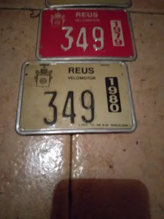 Placas matrícula Reus 349 (1976-1980)