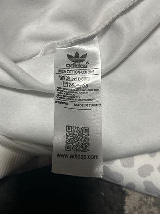 Sudadera Adidas XL Estampado Leopardo Gris/Blanco