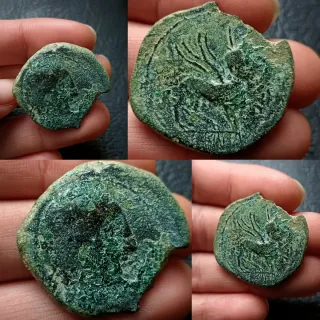 Moneda íbero Romana Antigua