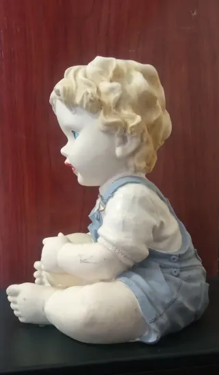 Figura Bebé Niño Antigua 22cm