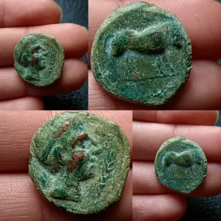 Moneda íbero Romana Antigua