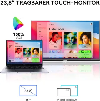 Monitor Táctil Portátil 23,8
