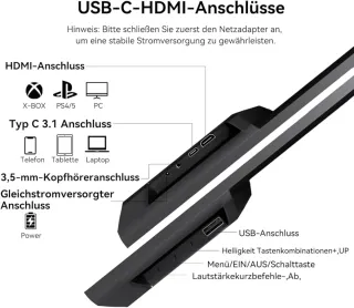 Monitor Táctil Portátil 23,8