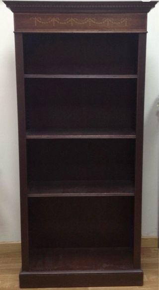 Librería estilo inglés madera marquetería