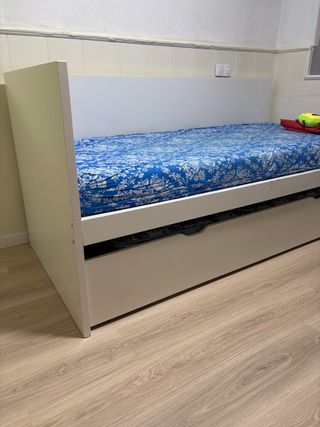 Diván cama nido 90x200cm + 2 colchones