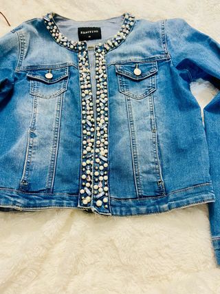 Chaqueta tejana REACTIVO M/38 con pedrería