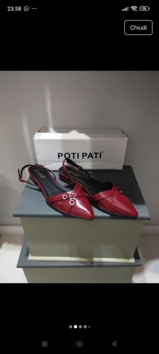 Ballerine Poto Pati rosse borgogna Tg 41 regolare