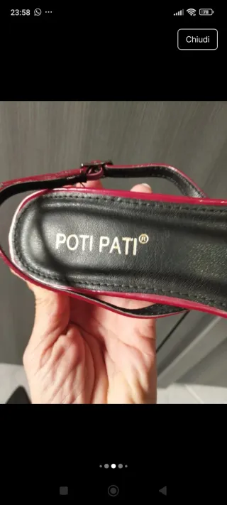 Ballerine Poto Pati rosse borgogna Tg 41 regolare