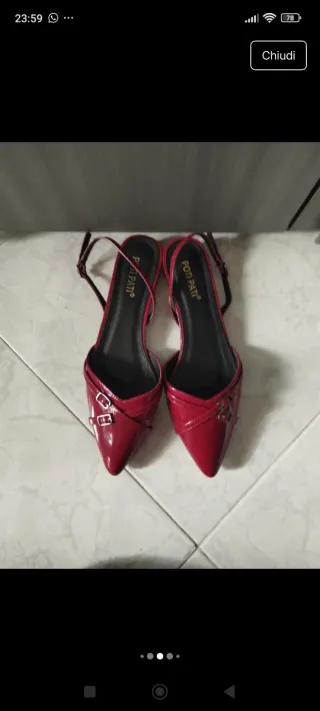 Ballerine Poto Pati rosse borgogna Tg 41 regolare