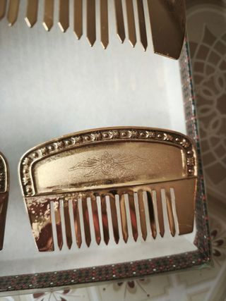 Set 3 Peinetas Fallera Doradas