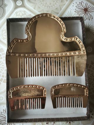 Set 3 Peinetas Fallera Doradas