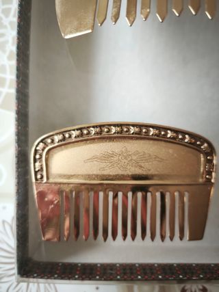 Set 3 Peinetas Fallera Doradas