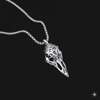 Colar Corvo Amuleto Essência Celta