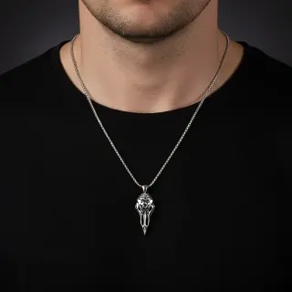 Colar Corvo Amuleto Essência Celta