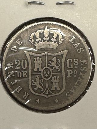 Isabel II 20 céntimos 1866