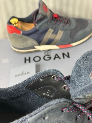 Zapatillas Hogan H383 Azul Marino y Gris