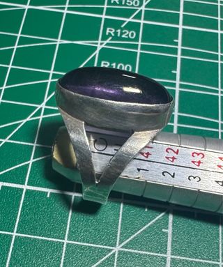 Anillo Plata Amatista natural