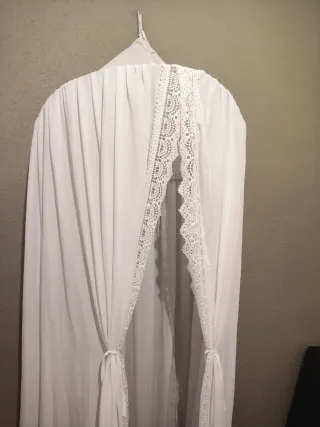 Dosel Cama Infantil/Cuna - blanco con encaje