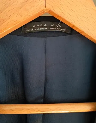 Chaqueta americana Zara Talla 52 Azul