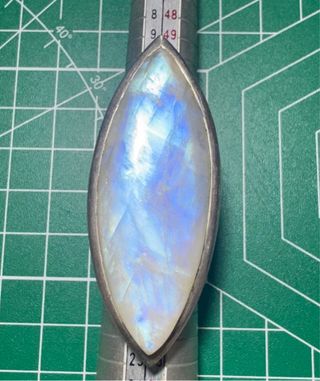 Anillo Plata Piedra Luna Marquise