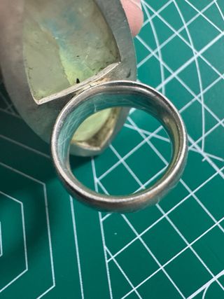 Anillo Plata Piedra Luna Marquise