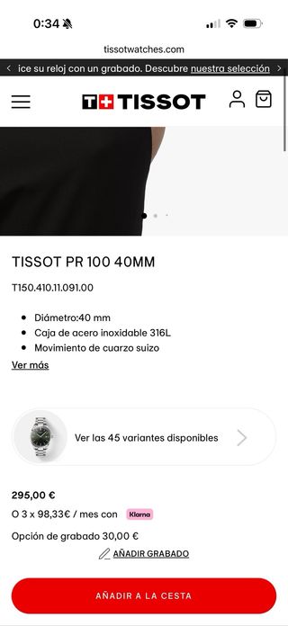 Tissot PR 100 40MM Reloj Verde