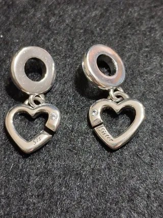 Charm Cuore Sorella Sister Sis silver ciondolo
