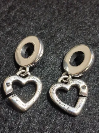 Charm Cuore Sorella Sister Sis silver ciondolo