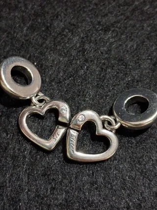 Charm Cuore Sorella Sister Sis silver ciondolo