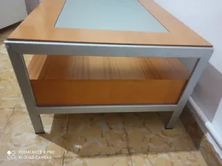 Mesa de centro madera y cristal