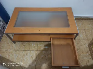 Mesa de centro madera y cristal
