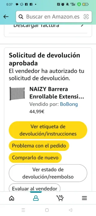 Barrera de protección enrollable hasta 3m de ancho