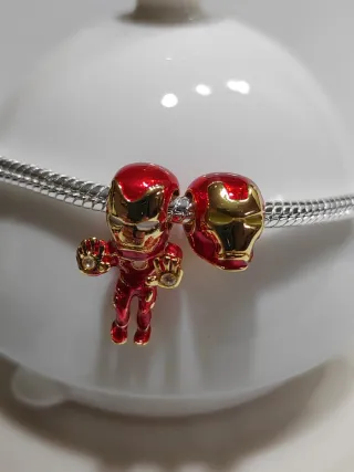 Charm Iron Man Bracciale set completo silver 925