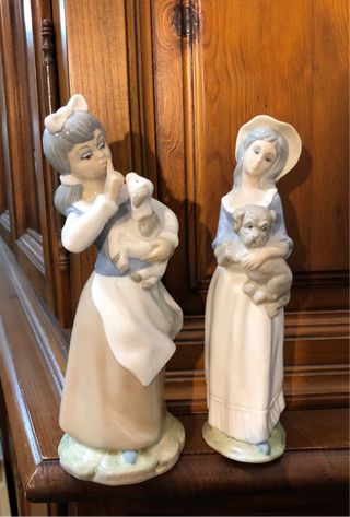 2 Figuras Porcelana Tengra estilo Lladro