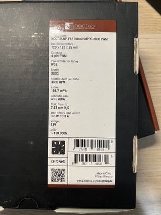 Pack 3 Ventiladores Noctua NF-F12 Industrial
