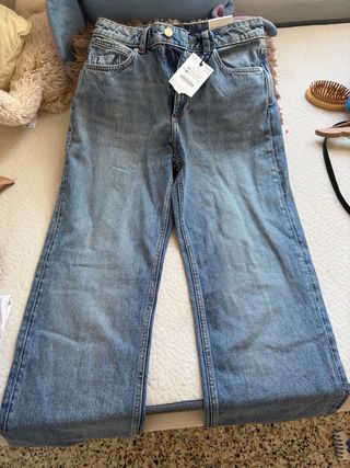 Pantalón vaquero ancho azul