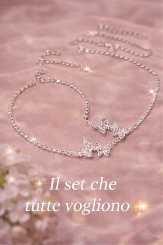 Set gioielli farfalle argento