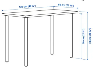 Mesa de escritorio blanca