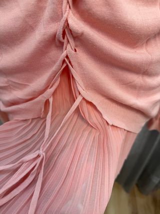 Blusa rosa manga larga